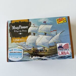 Lindberg HL215 1/250 Scale Mayflower Pilgrim Ship Plastic Model Kit New Sealed